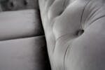Canapea extensibila Oxford Chesterfield, 88x216x75 cm, 3 locuri, Antracit , Extensibila - imagine 6