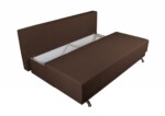 Canapea Extensibila Roma Lux Dark Chocolate 205x90x86 cm + lada de depozitare, maroInterval lungime: Peste 200 cm | Forma: Standard | Tip: Extensibila | Material tapiterie: Textil | Numar locuri: 3 | Garantie: 2 ani - imagine 5