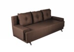 Canapea Extensibila Roma Lux Dark Chocolate 205x90x86 cm + lada de depozitare, maroInterval lungime: Peste 200 cm | Forma: Standard | Tip: Extensibila | Material tapiterie: Textil | Numar locuri: 3 | Garantie: 2 ani - imagine 2