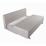 Canapea extensibila Napoli Beige, 205x90x86 cm, cu lada de depozitareInterval lungime: Peste 200 cm | Tip: Extensibila | Forma: Standard | Material tapiterie: Textil | Suprafata pentru dormit: 140x190 cm | Numar locuri: 3 - imagine 4