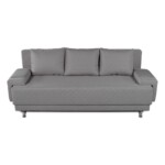 Canapea extensibila Napoli Grey, 205x90x86 cm, cu lada de depozitareTip: Extensibila | Interval lungime: Peste 200 cm | Forma: Standard | Material tapiterie: Textil | Suprafata pentru dormit: 140x190 cm | Numar locuri: 3 - imagine 2