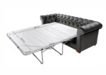Canapea extensibila Oxford Chesterfield, 88x216x75 cm, 3 locuri, Antracit , Extensibila - imagine 10