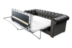 Canapea extensibila Oxford Chesterfield, 88x216x75 cm, 3 locuri, Antracit , Extensibila - imagine 11