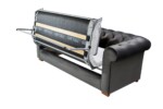 Canapea extensibila Oxford Chesterfield, 88x216x75 cm, 3 locuri, Antracit , Extensibila - imagine 12