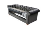 Canapea extensibila Oxford Chesterfield, 88x216x75 cm, 3 locuri, Antracit , Extensibila - imagine 14