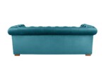 Canapea extensibila Oxford Chesterfield, 88x216x75 cm, 3 locuri, Azur - imagine 11