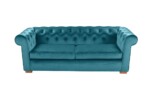 Canapea extensibila Oxford Chesterfield, 88x216x75 cm, 3 locuri, Azur - imagine 12