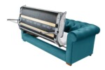 Canapea extensibila Oxford Chesterfield, 88x216x75 cm, 3 locuri, Azur - imagine 14