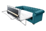 Canapea extensibila Oxford Chesterfield, 88x216x75 cm, 3 locuri, Azur - imagine 15
