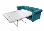 Canapea extensibila Oxford Chesterfield, 88x216x75 cm, 3 locuri, Azur - imagine 5