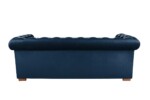Canapea extensibila Oxford Chesterfield, 88x216x75 cm, 3 locuri, Dark Blue - imagine 11