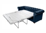 Canapea extensibila Oxford Chesterfield, 88x216x75 cm, 3 locuri, Dark Blue - imagine 13