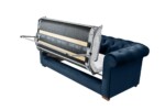 Canapea extensibila Oxford Chesterfield, 88x216x75 cm, 3 locuri, Dark Blue - imagine 17
