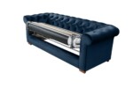 Canapea extensibila Oxford Chesterfield, 88x216x75 cm, 3 locuri, Dark Blue - imagine 18