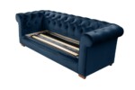 Canapea extensibila Oxford Chesterfield, 88x216x75 cm, 3 locuri, Dark Blue - imagine 19