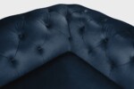 Canapea extensibila Oxford Chesterfield, 88x216x75 cm, 3 locuri, Dark Blue - imagine 8