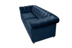 Canapea extensibila Oxford Chesterfield, 88x216x75 cm, 3 locuri, Dark Blue - imagine 9