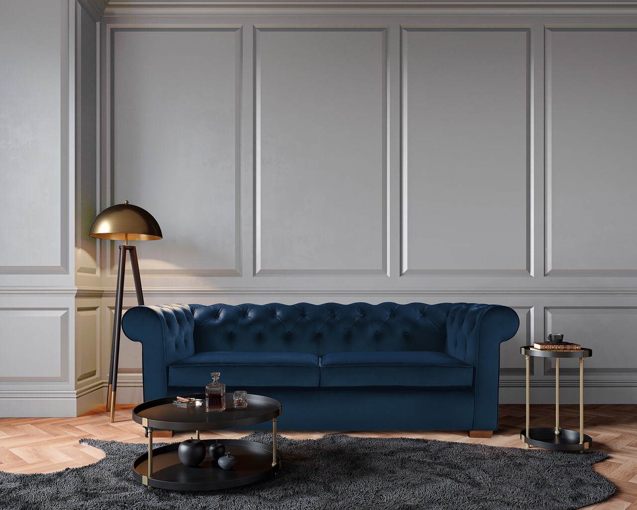 l-canapea-extensibila-oxford-chesterfield-88x216x75-cm-3-locuri-dark-blue Canapea extensibila Oxford Chesterfield, 88x216x75 cm, 3 locuri, Dark Blue - imagine 1