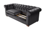 Canapea extensibila Oxford Chesterfield, 88x216x75 cm, 3 locuri, Graphite - imagine 12