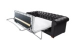 Canapea extensibila Oxford Chesterfield, 88x216x75 cm, 3 locuri, Graphite - imagine 15