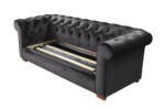 Canapea extensibila Oxford Chesterfield, 88x216x75 cm, 3 locuri, Graphite - imagine 19