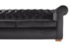 Canapea extensibila Oxford Chesterfield, 88x216x75 cm, 3 locuri, Graphite - imagine 4