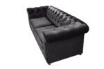 Canapea extensibila Oxford Chesterfield, 88x216x75 cm, 3 locuri, Graphite - imagine 8