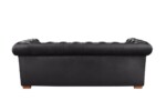 Canapea extensibila Oxford Chesterfield, 88x216x75 cm, 3 locuri, Graphite - imagine 9