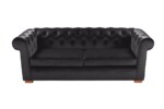 Canapea extensibila Oxford Chesterfield, 88x216x75 cm, 3 locuri, Graphite - imagine 10