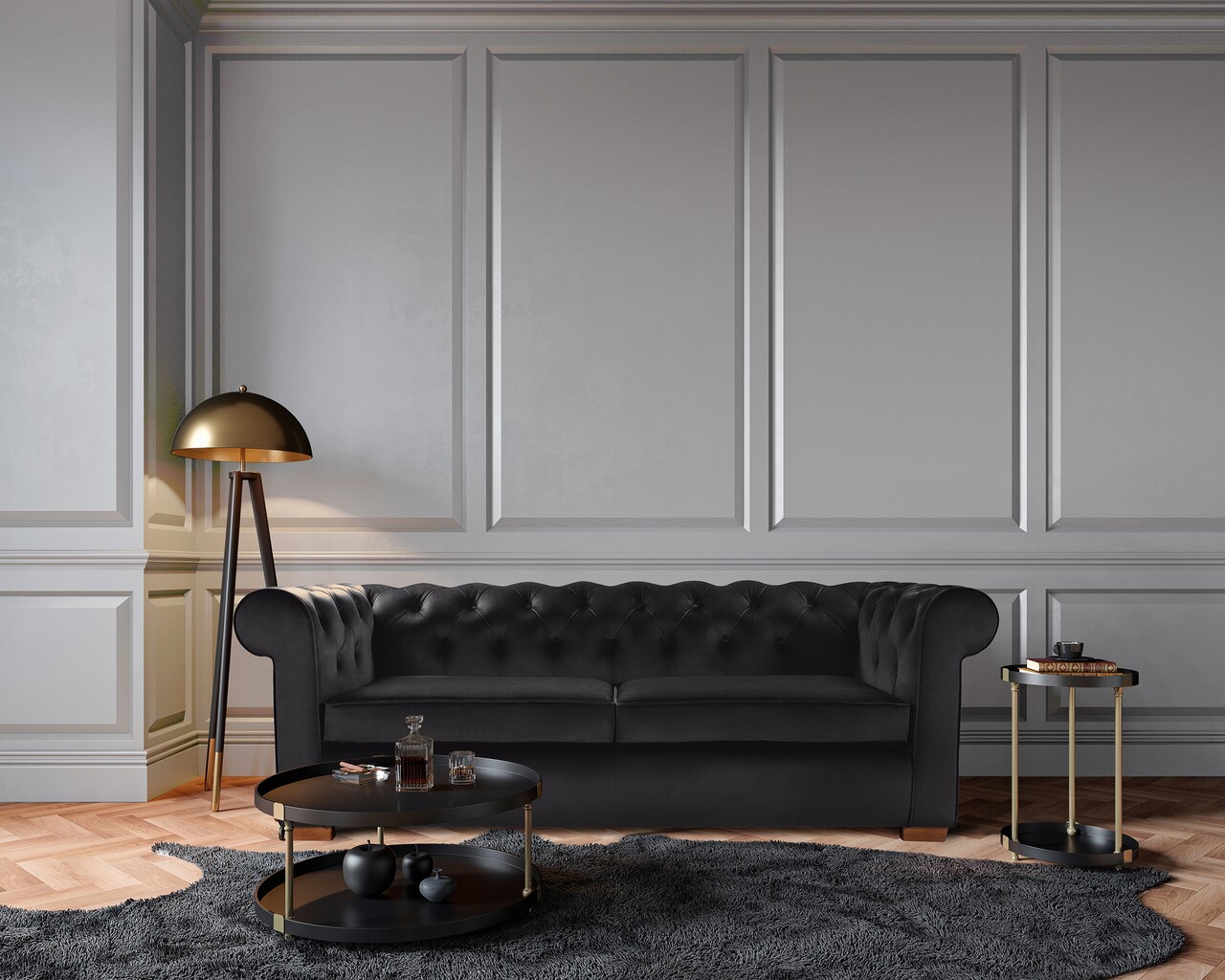 l-canapea-extensibila-oxford-chesterfield-88x216x75-cm-3-locuri-graphite Canapea extensibila Oxford Chesterfield, 88x216x75 cm, 3 locuri, Graphite - imagine 1