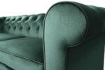 Canapea extensibila Oxford Chesterfield, 88x216x75 cm, 3 locuri, Green - imagine 11