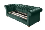 Canapea extensibila Oxford Chesterfield, 88x216x75 cm, 3 locuri, Green - imagine 20