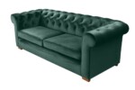 Canapea extensibila Oxford Chesterfield, 88x216x75 cm, 3 locuri, Green - imagine 3