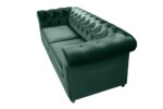 Canapea extensibila Oxford Chesterfield, 88x216x75 cm, 3 locuri, Green - imagine 6