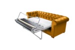 Canapea extensibila Oxford Chesterfield, 88x216x75 cm, 3 locuri, Mustard - imagine 14