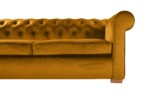 Canapea extensibila Oxford Chesterfield, 88x216x75 cm, 3 locuri, Mustard - imagine 6