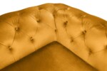 Canapea extensibila Oxford Chesterfield, 88x216x75 cm, 3 locuri, Mustard - imagine 9