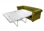 Canapea extensibila Oxford Chesterfield, 88x216x75 cm, 3 locuri, Olive - imagine 14
