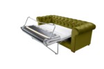 Canapea extensibila Oxford Chesterfield, 88x216x75 cm, 3 locuri, Olive - imagine 16