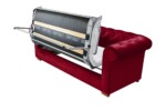 Canapea extensibila Oxford Chesterfield, 88x216x75 cm, 3 locuri, Red - imagine 11