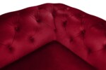 Canapea extensibila Oxford Chesterfield, 88x216x75 cm, 3 locuri, Red - imagine 18
