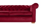 Canapea extensibila Oxford Chesterfield, 88x216x75 cm, 3 locuri, Red - imagine 5