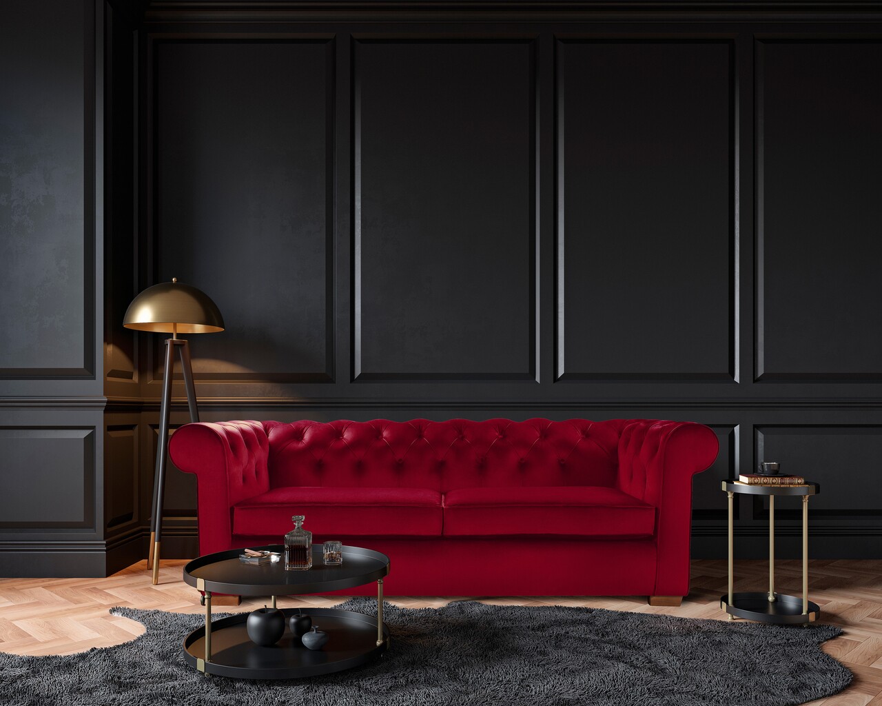 l-canapea-extensibila-oxford-chesterfield-88x216x75-cm-3-locuri-red Canapea extensibila Oxford Chesterfield, 88x216x75 cm, 3 locuri, Red - imagine 1