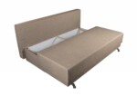 Canapea extensibila Roma Lux Beige 205x90x86 cm + lada de depozitare, bejInterval lungime: Peste 200 cm | Forma: Standard | Tip: Extensibila | Material tapiterie: Textil | Numar locuri: 3 | Garantie: 2 ani - imagine 6