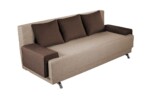 Canapea Extensibila Roma Beige Dark Chocolate 205x90x86 cm + lada de depozitareInterval lungime: Peste 200 cm | Forma: Standard | Tip: Extensibila | Material tapiterie: Textil | Numar locuri: 3 | Garantie: 2 ani - imagine 2