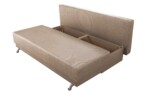Canapea Extensibila Roma Beige Dark Chocolate 205x90x86 cm + lada de depozitareInterval lungime: Peste 200 cm | Forma: Standard | Tip: Extensibila | Material tapiterie: Textil | Numar locuri: 3 | Garantie: 2 ani - imagine 4