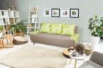 Canapea Extensibila Roma Beige Jasmine Flower 205x90x86 cm + lada de depozitareInterval lungime: Peste 200 cm | Forma: Standard | Tip: Extensibila | Material tapiterie: Textil | Numar locuri: 3 | Garantie: 2 ani