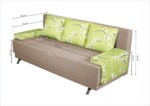 Canapea Extensibila Roma Beige Jasmine Flower 205x90x86 cm + lada de depozitareInterval lungime: Peste 200 cm | Forma: Standard | Tip: Extensibila | Material tapiterie: Textil | Numar locuri: 3 | Garantie: 2 ani - imagine 4