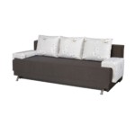 Canapea Extensibila Roma Dark Chocolate Daisies Flower 205x90x86 cm + lada de depozitare, maro/bejTip: Extensibila | Garantie: 2 ani | Interval lungime: Peste 200 cm | Forma: Standard | Material tapiterie: Textil | Numar locuri: 3