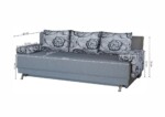 Canapea Extensibila Roma Grey Flower 205x90x86 cm, cu lada de depozitareInterval lungime: Peste 200 cm | Forma: Standard | Tip: Extensibila | Material tapiterie: Textil | Numar locuri: 3 | Garantie: 2 ani - imagine 3